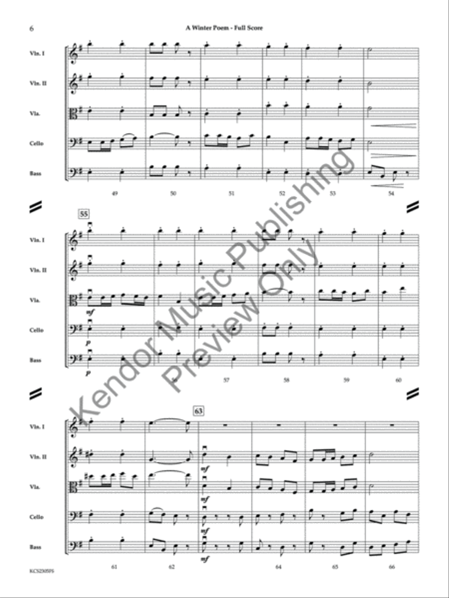A Winter Poem (Score) A Winter Poem (Score) String Orchestra scores gallery preview page 7