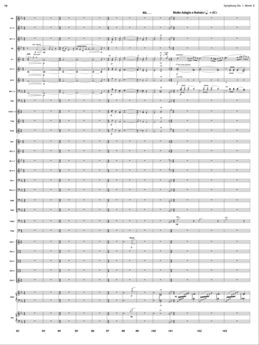 Nocturne (Symphony 1, New Day Rising, Mvt. II) Concert Band scores gallery preview page 9