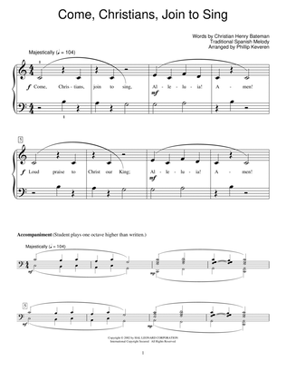 Come, Christians, Join To Sing (arr. Phillip Keveren)