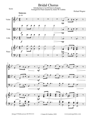 Wagner: Bridal Chorus for Piano Quartet