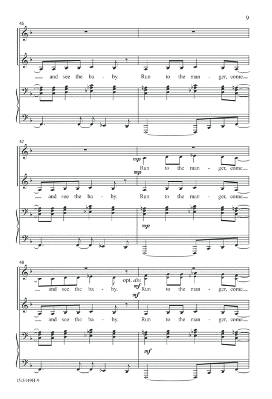 Baby Born in Bethlehem Baby Born in Bethlehem SSA scores gallery preview page 9