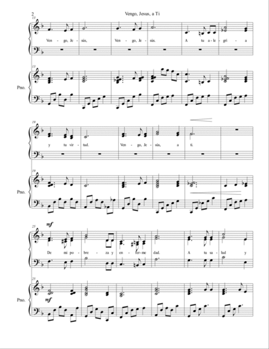 Jesus, I Come (Spanish) SAB 3-Part scores gallery preview page 2