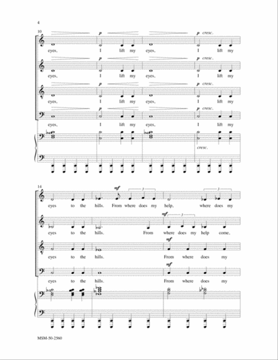 I Lift My Eyes I Lift My Eyes 4-Part scores gallery preview page 3