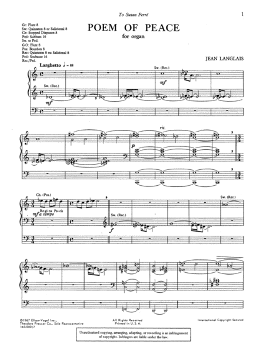 Poem of Peace Chamber Music scores gallery preview page 2