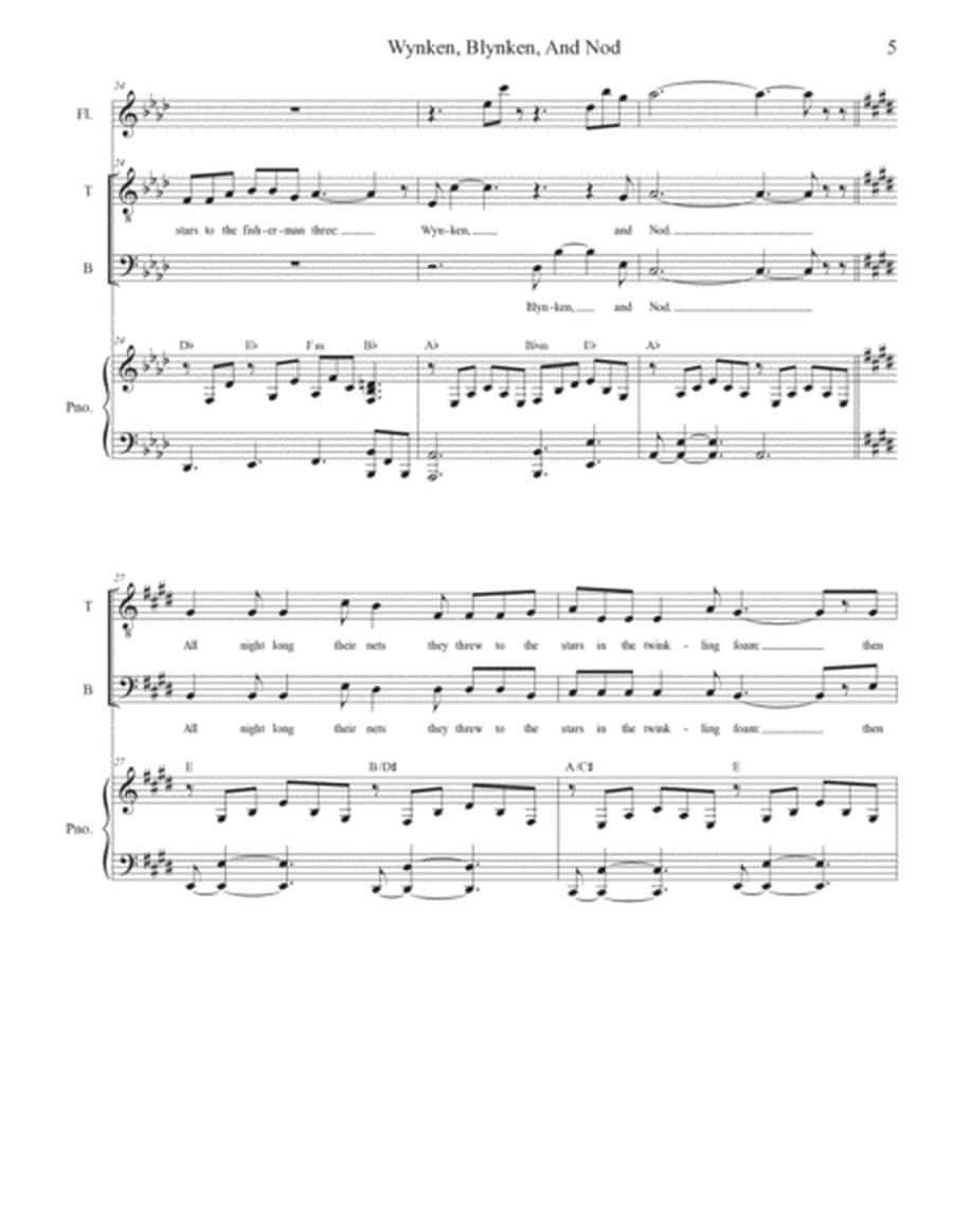 Wynken, Blynken, And Nod (2-part choir - (TB) image number null
