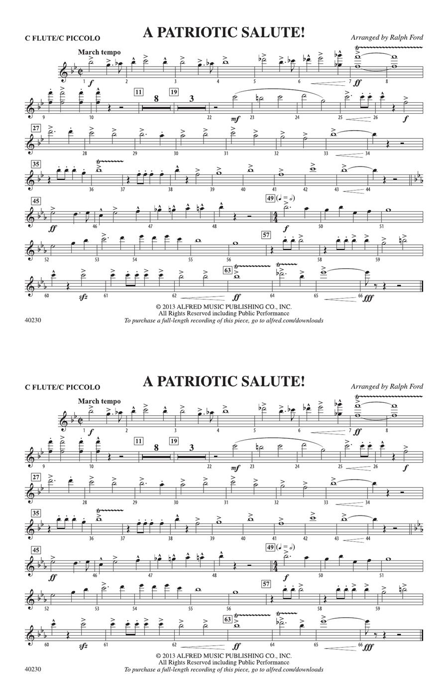 A Patriotic Salute!: Flute