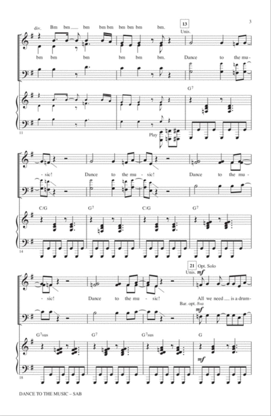 Dance To The Music 3-Part scores gallery preview page 2