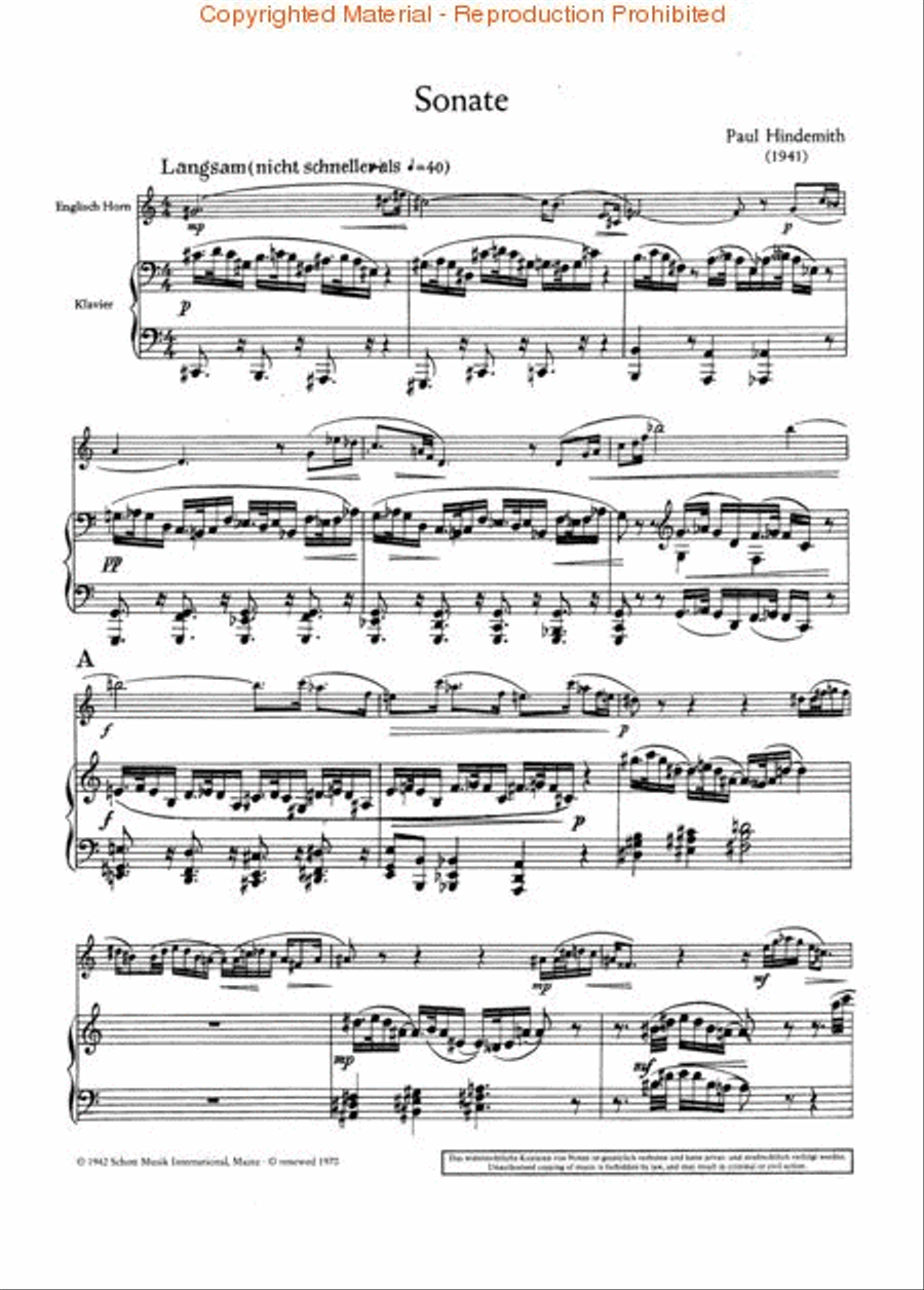 Sonata for English Horn and Piano English Horn scores gallery preview page 2