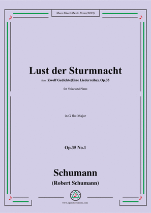 Schumann-Lust der Sturmnacht,Op.35 No.1 in G flat Major,for Voice&Pano