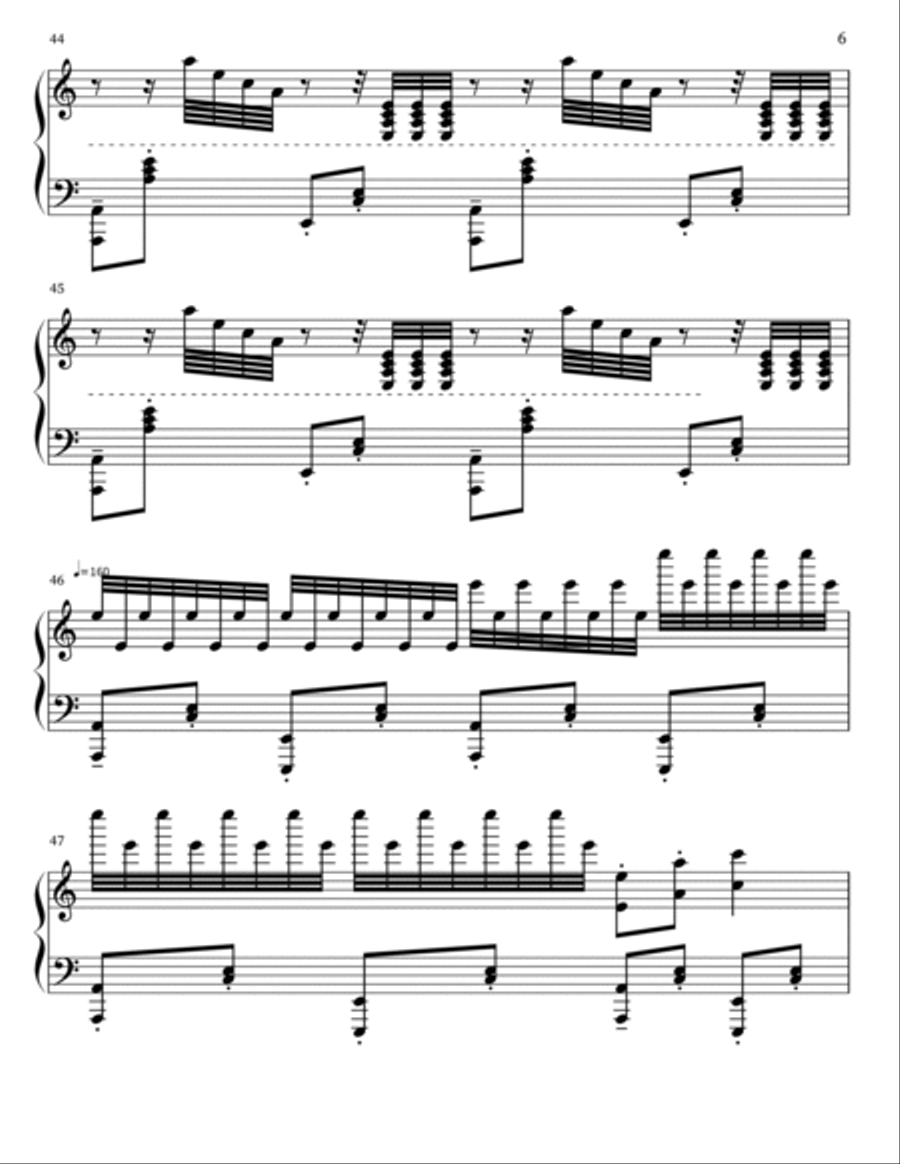 Rush E Rush E Piano Solo scores gallery preview page 6
