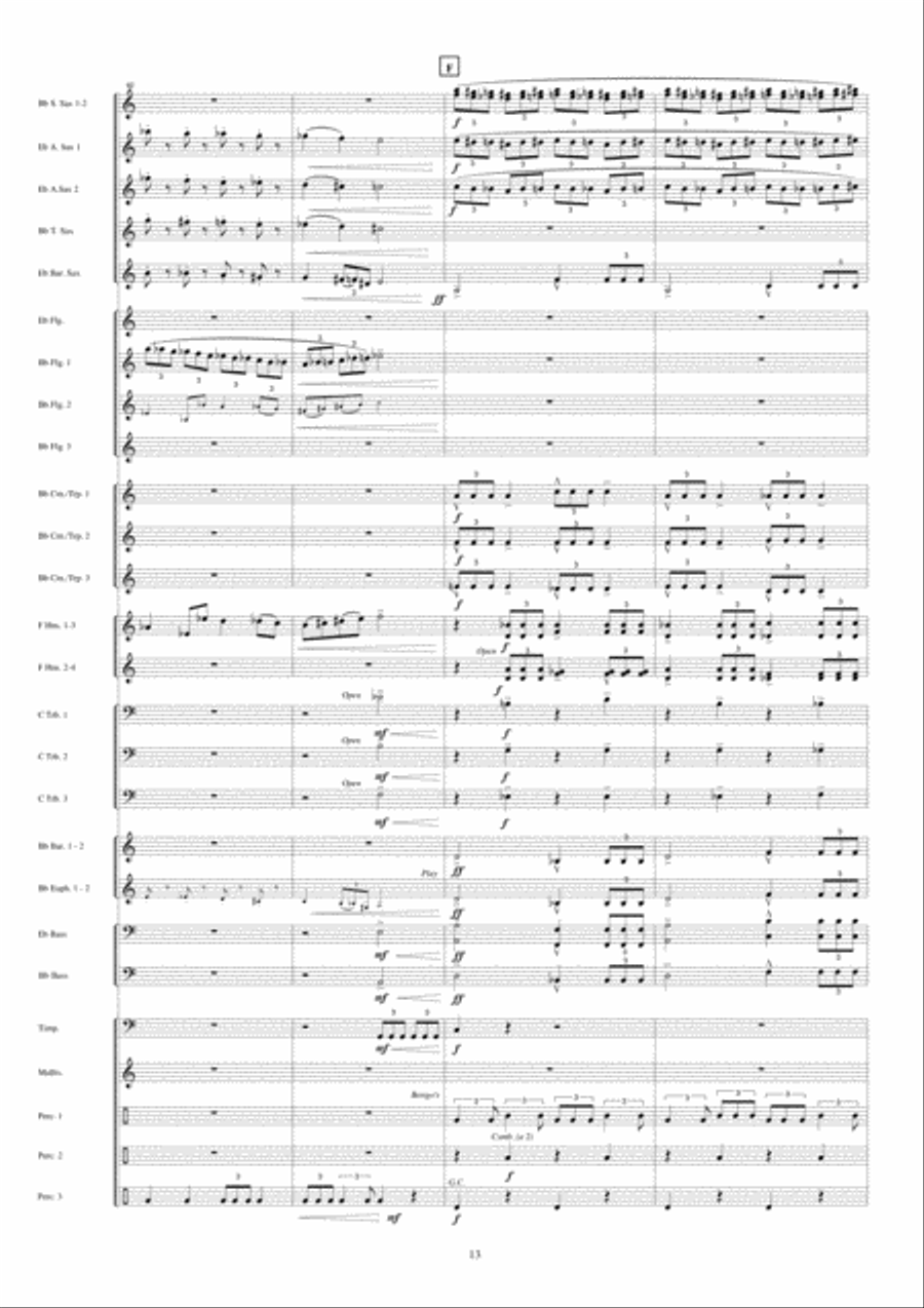 Jericho Fanfare Band scores gallery preview page 14