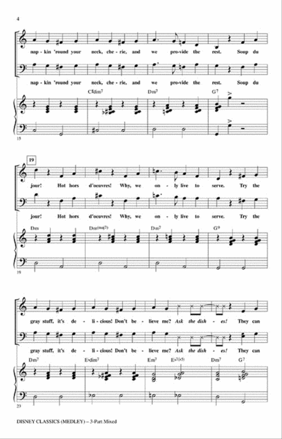 Disney Classics (Medley) Disney Classics (Medley) Choir scores gallery preview page 3