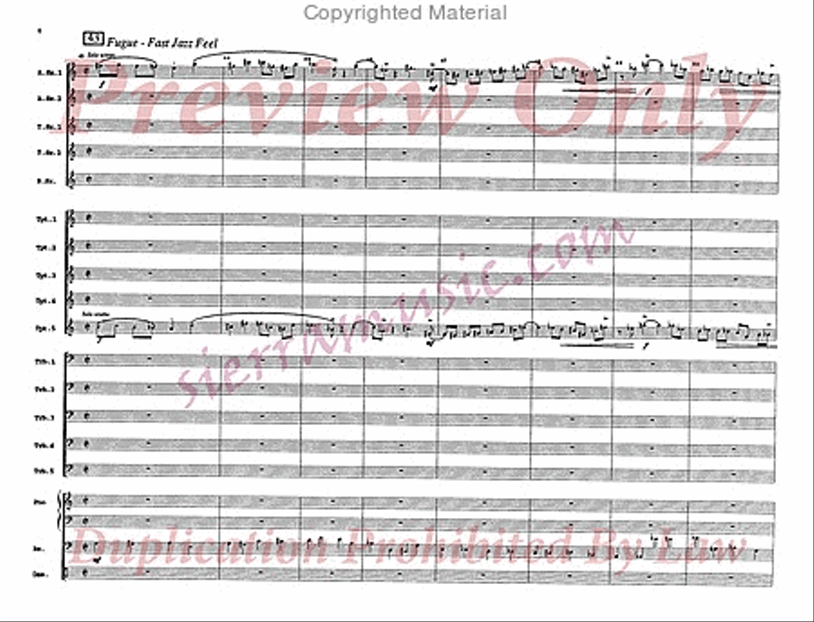 The Rise And Fall of a Short Fugue Jazz Ensemble scores gallery preview page 7