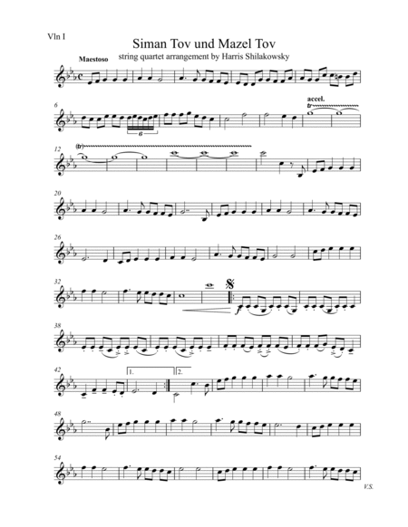 Siman Tov - String Quartet Arrangement