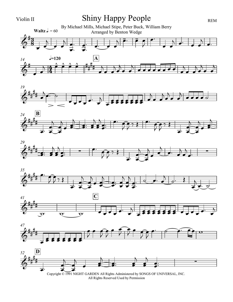 Shiny Happy People String Quartet scores gallery preview page 3