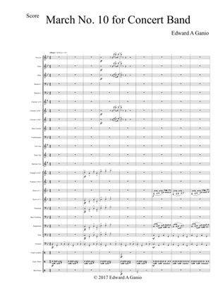March No. 10 for Concert Band