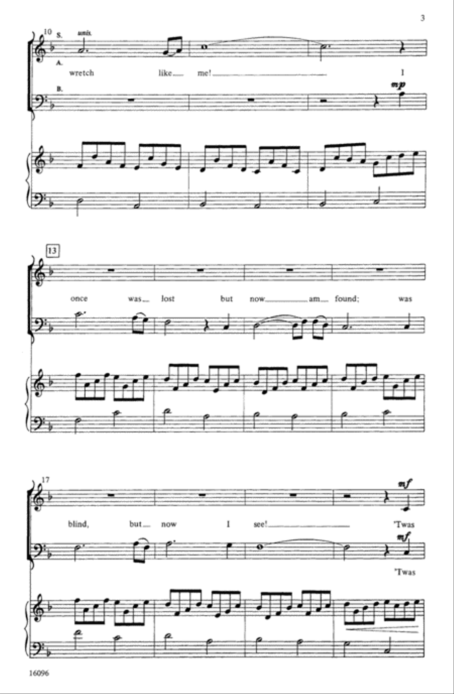 Amazing Grace / Pachelbel's Canon 3-Part scores gallery preview page 3