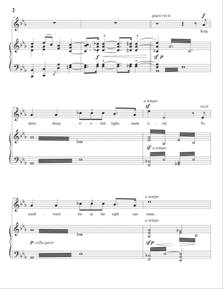 ELGAR: The Swimmer, Op. 37 no. 5 (transposed to E-flat major) Voice scores gallery preview page 3