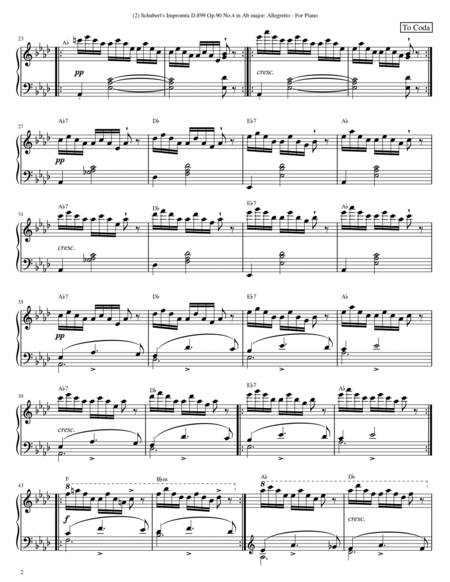 Schubert's Impromtu D.899 Op.90 No.4 in Ab Major: Allegretto image number null
