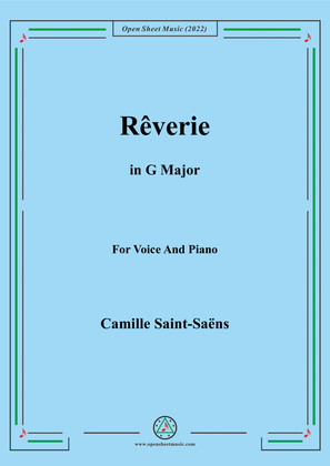 Book cover for Saint-Saëns-Rêverie in G Major,for Voice and Piano