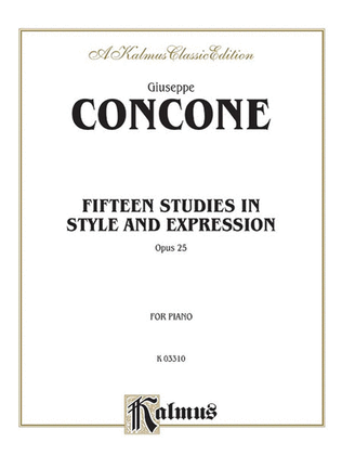Book cover for Concone 15 Studies Op. 25