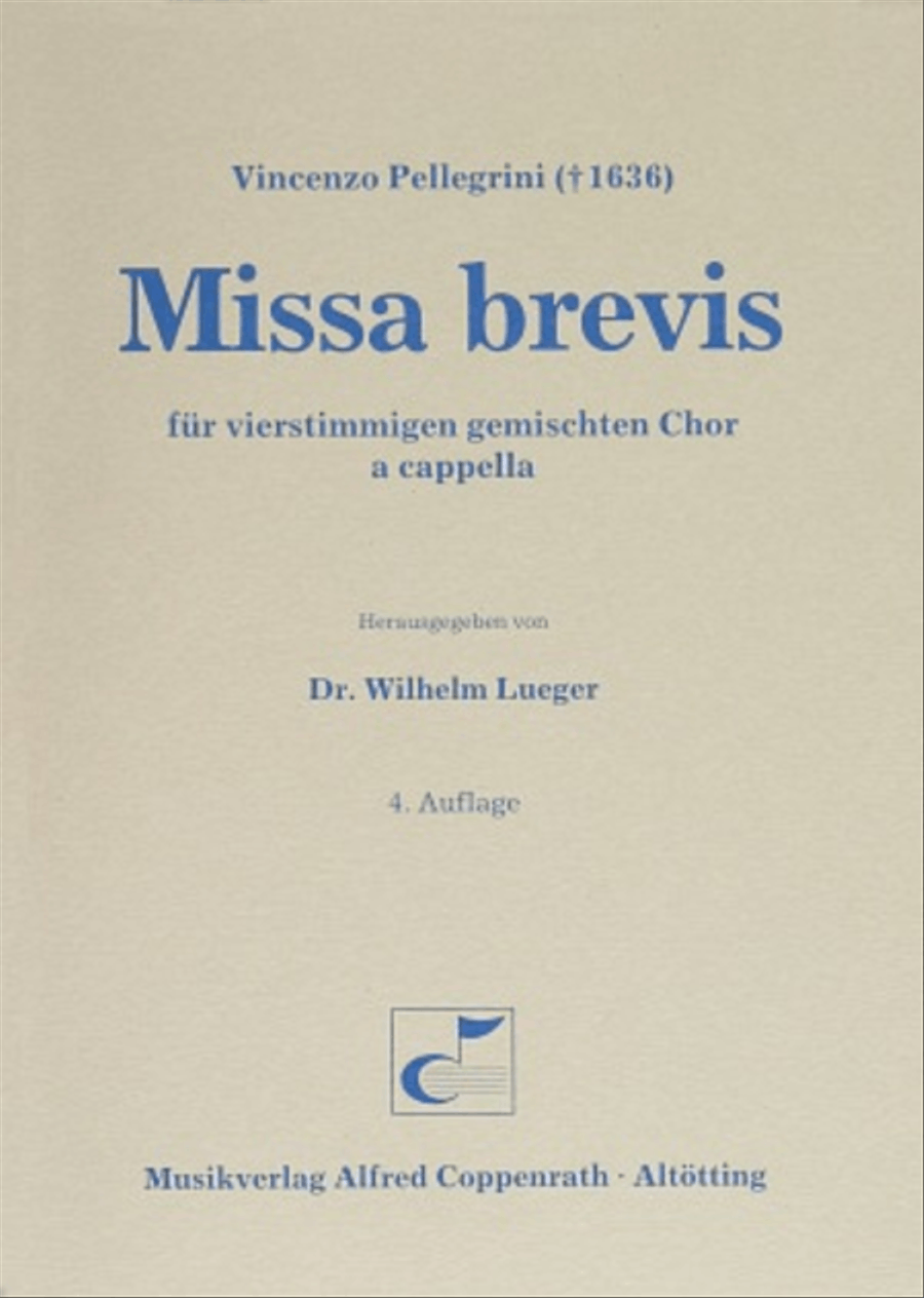 Missa brevis in D minor Missa brevis in D minor 4-Part scores gallery preview page 1