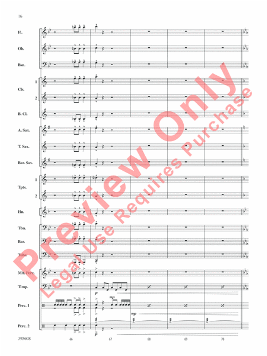 Pyramid of the Sun Pyramid of the Sun Concert Band scores gallery preview page 16