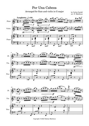 Por Una Cabeza by Carlos Gardel for Flute&Violin Duet