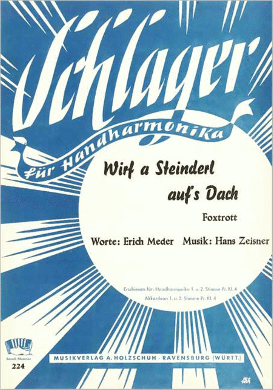 Wirf a Steinderl auf's Dach Accordion scores gallery preview page 1
