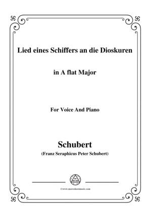 Schubert-Lied eines Schiffers an die Dioskuren,in A flat Major,Op.65 No.1,for Voice and Piano