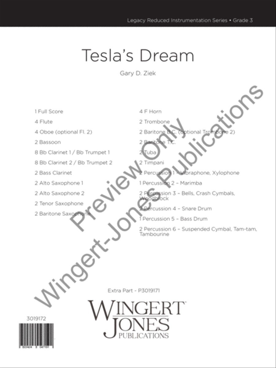 Tesla's Dream (Score) Concert Band scores gallery preview page 2