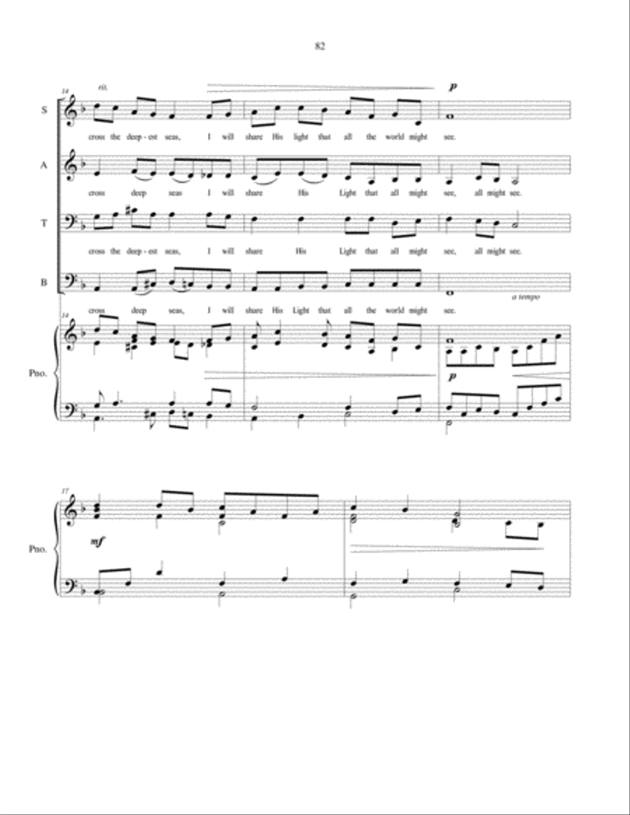 Chosen - SATB choir with piano accompaniment 4-Part scores gallery preview page 4