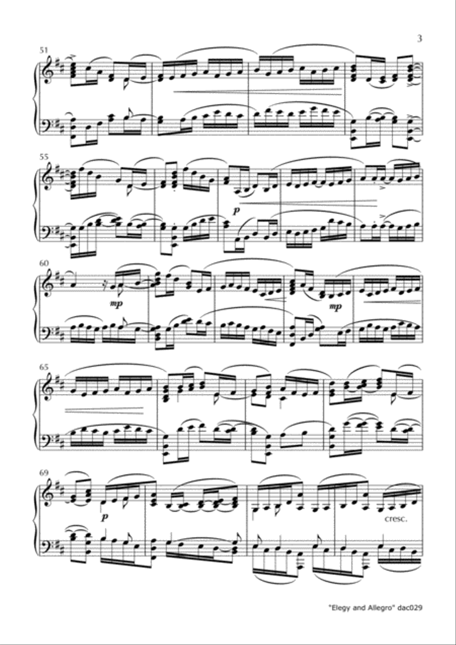 Elegy and Allegro Piano Solo scores gallery preview page 3