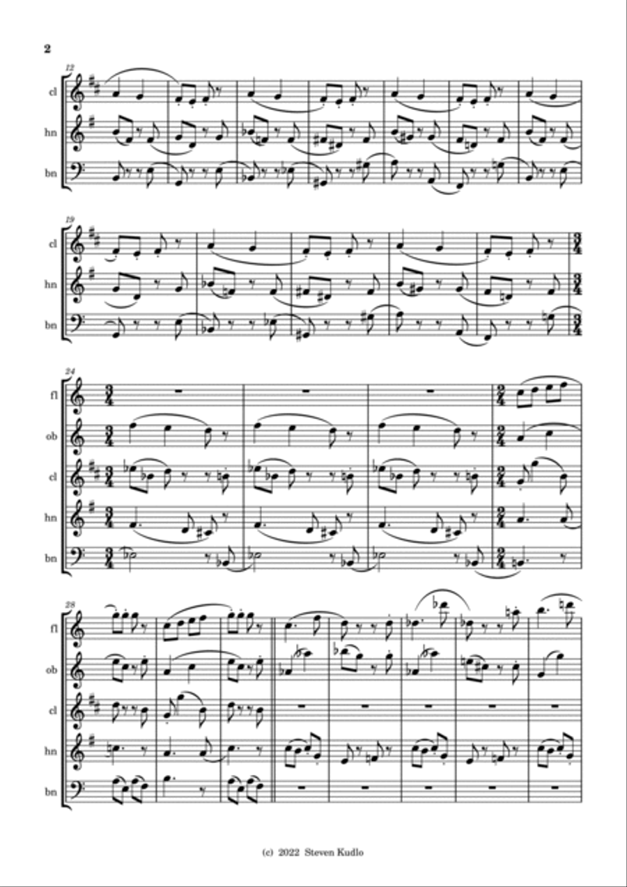 Minimally Fantastic Suite for Wind Quintet Woodwind Quintet scores gallery preview page 2