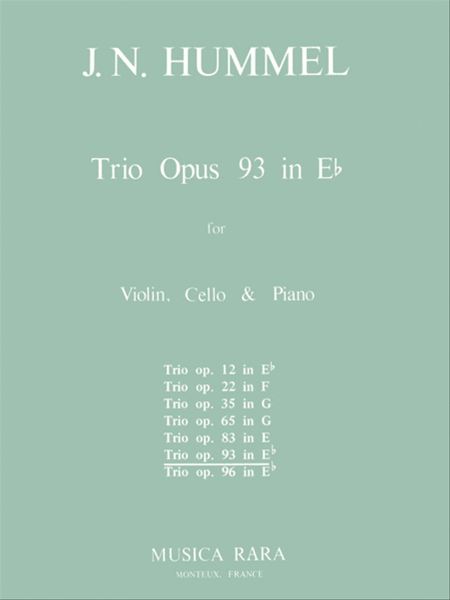 Piano Trio in Eb major Op. 93 Piano Trio scores gallery preview page 1