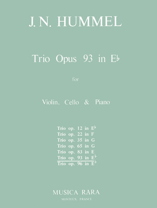 Book cover for Piano Trio in Eb major Op. 93