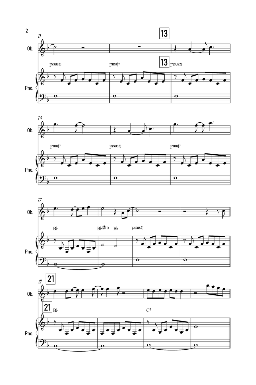 Cover Me In Sunshine Piano scores gallery preview page 2