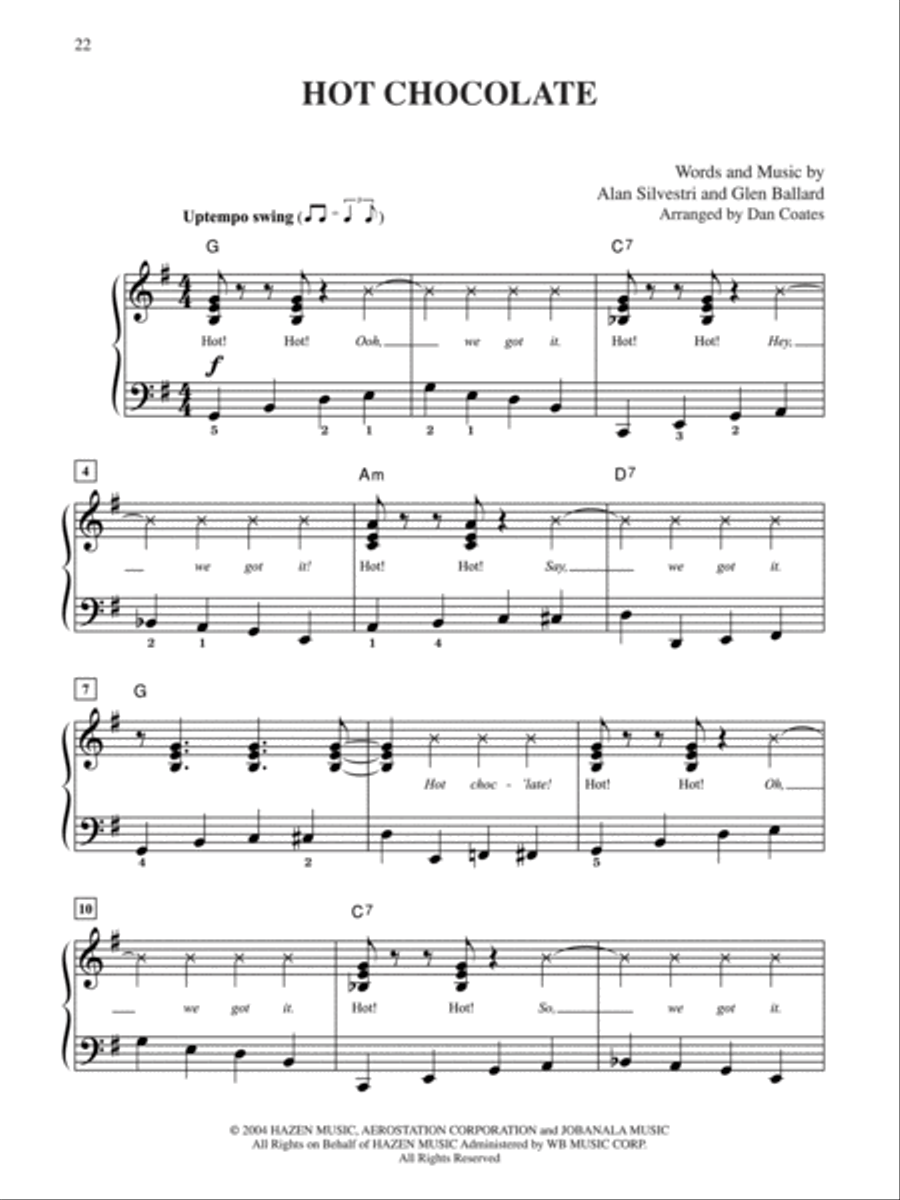 Selections from The Polar Express Easy Piano scores gallery preview page 2