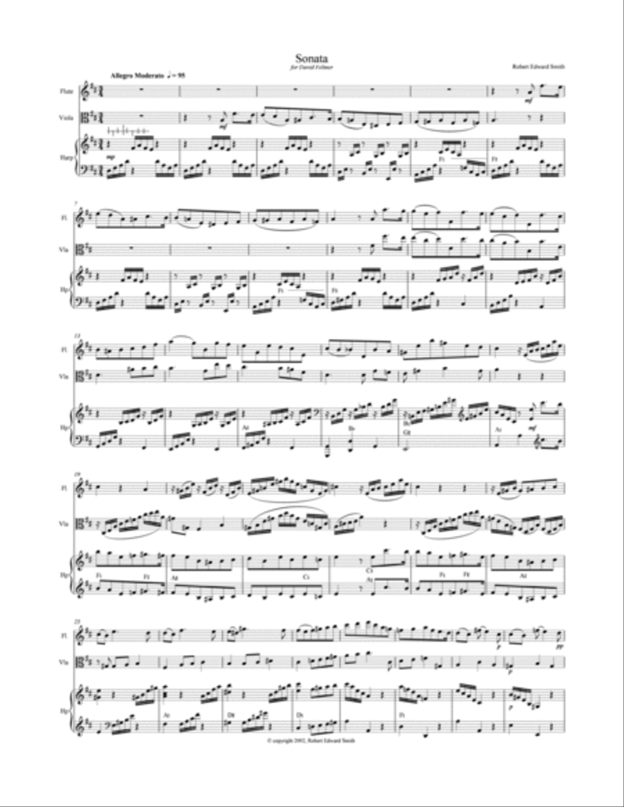 Sonata for Flute, Viola, and Harp