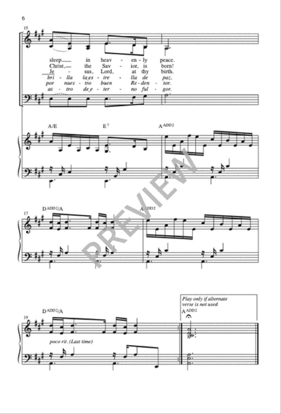 Silent Night, Holy Night 3-Part scores gallery preview page 7