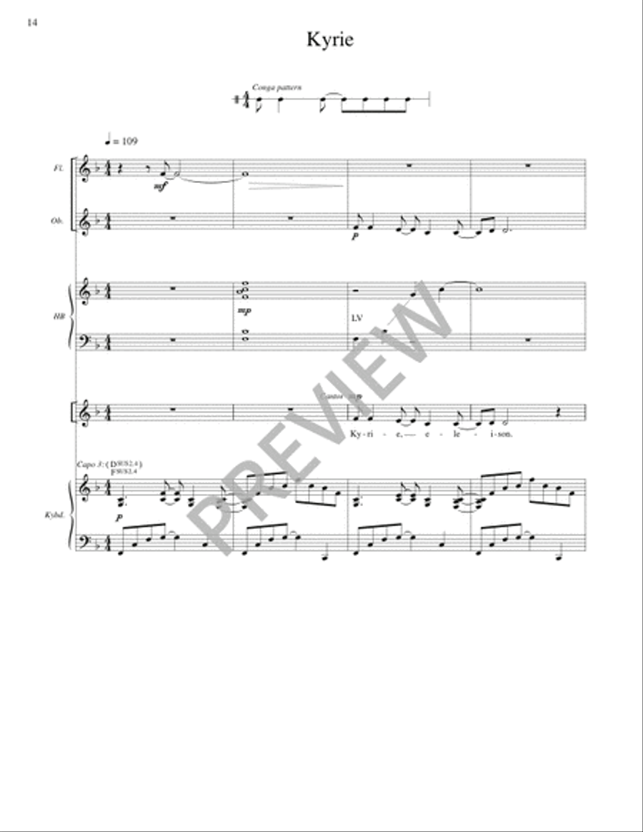 Mass of Plenty (Full Score) 4-Part scores gallery preview page 15
