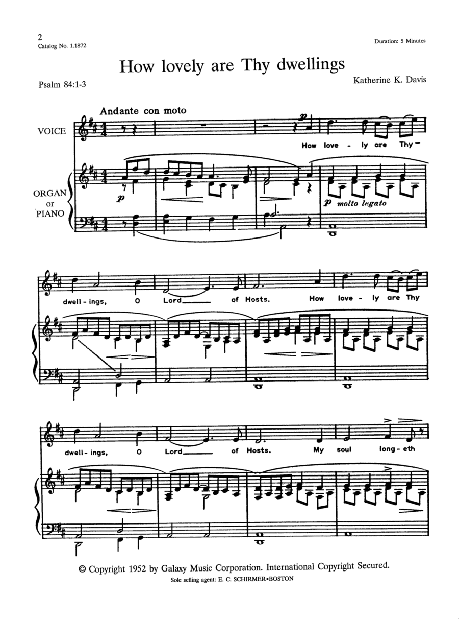 How Lovely Are Thy Dwellings High Voice scores gallery preview page 1