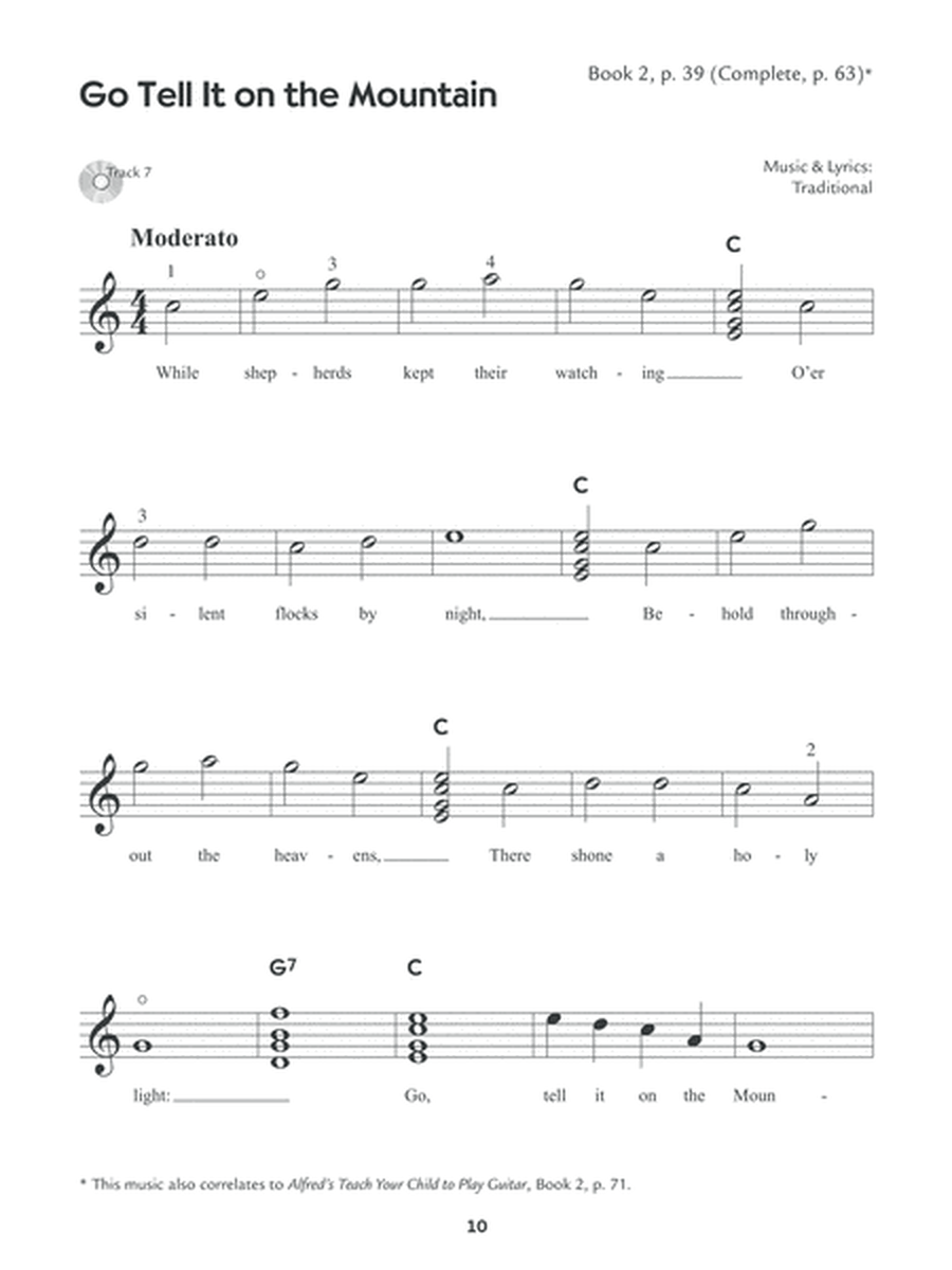 Alfred's Kid's Guitar Course Christmas Songbook 1 & 2 image number null