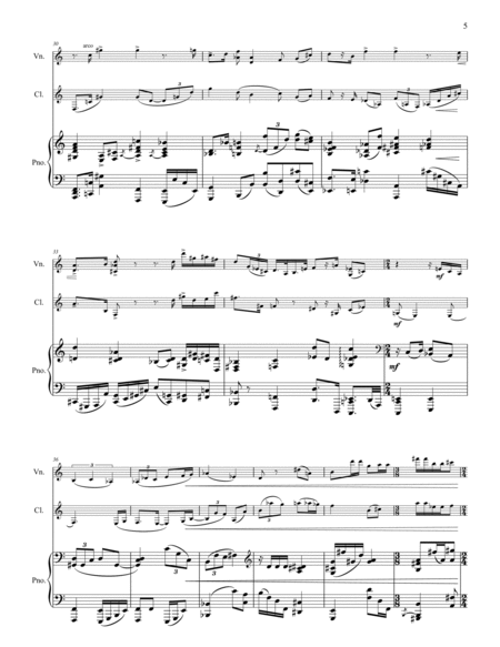 Trialog, for violin, clarinet & piano