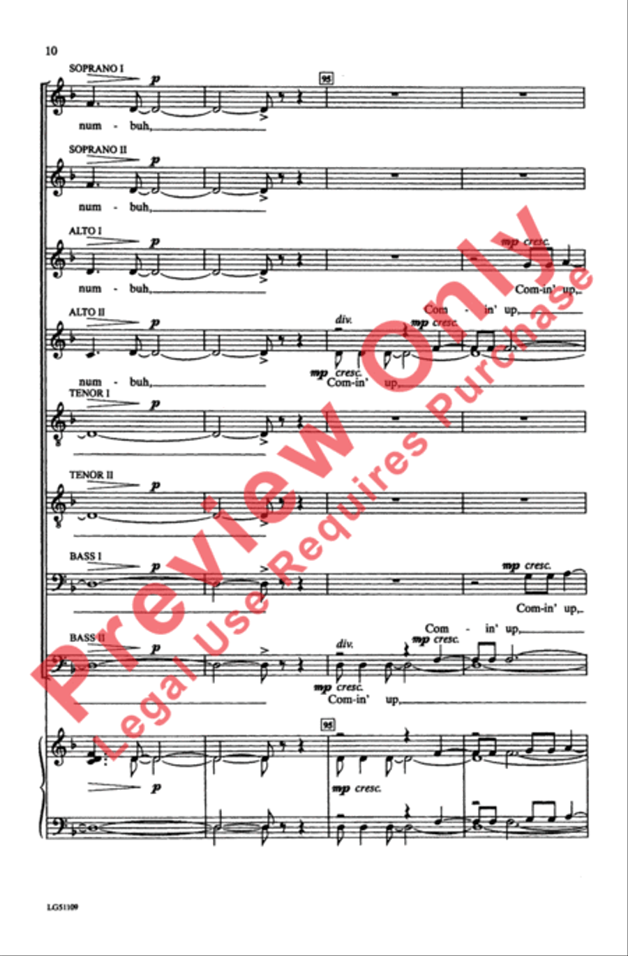 John Saw Duh Numbuh 4-Part scores gallery preview page 10
