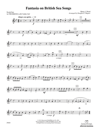 Fantasia on British Sea Songs: (wp) 1st B-flat Trombone T.C.