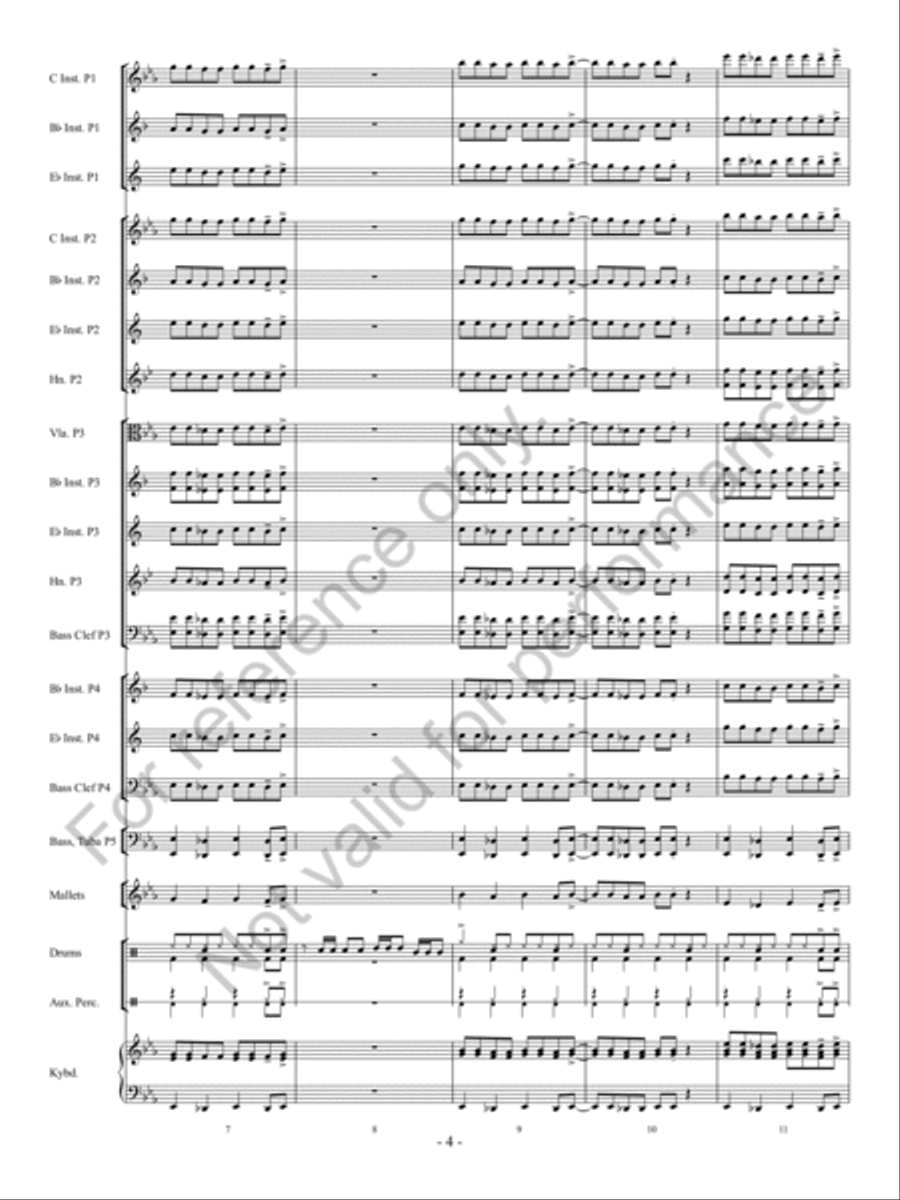 Santa Rocks The House Concert Band - Sheet Music page 5