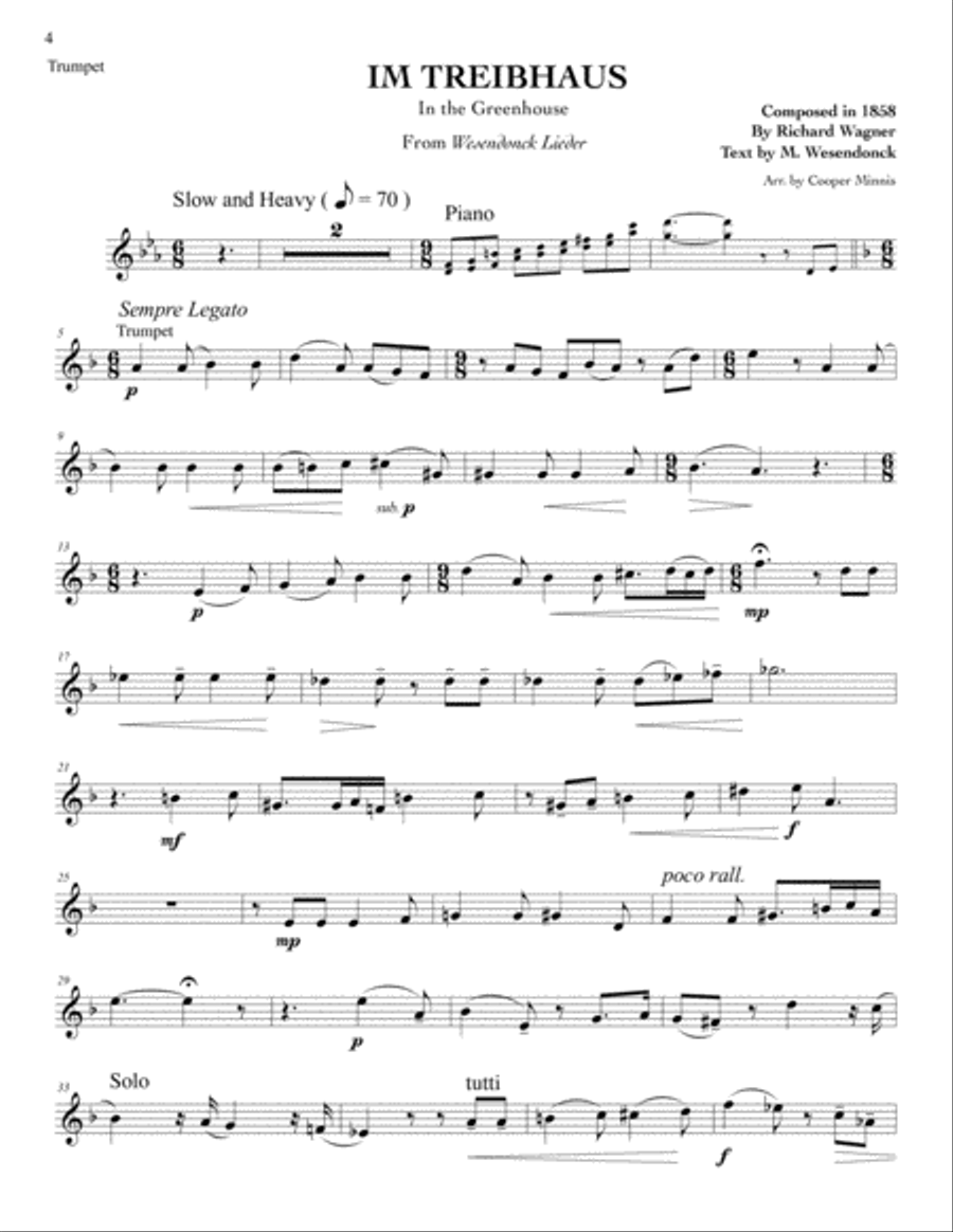 The Art of Melody: 13 Song Transcriptions for Trumpet- Solo Parts Trumpet Solo scores gallery preview page 6