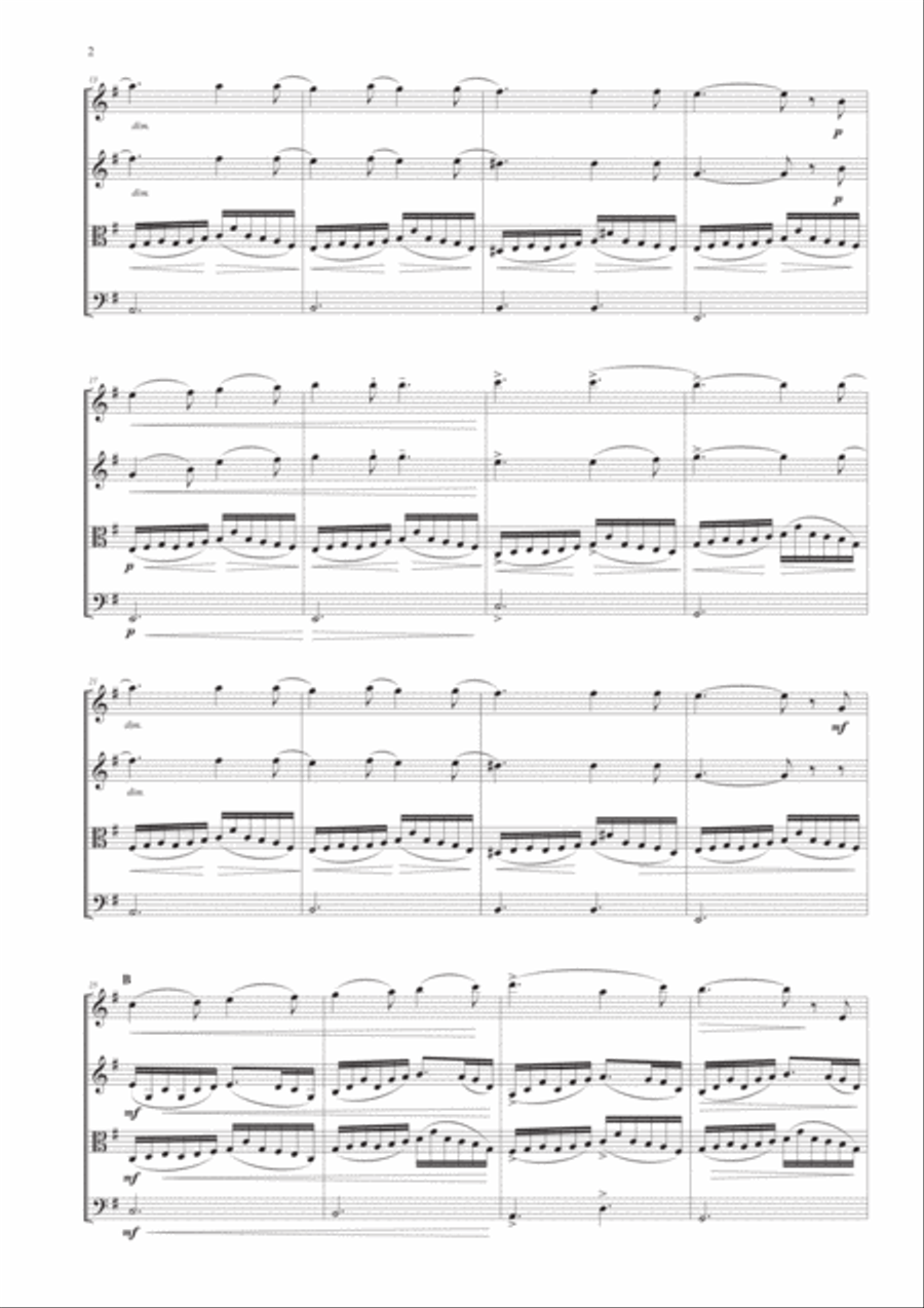 The Moldau for String Quartet String Quartet scores gallery preview page 2