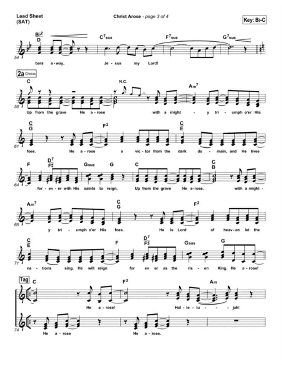 Christ Arose Christ Arose Piano scores gallery preview page 3